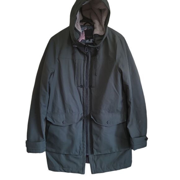 Ted Baker  Green Men's Vinny Parka Jacket Size 3 (Medium) - Picture 5 of 14
